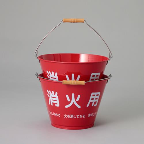 結一産業 8.0L 消火用バケツ(2個) EA999LD-12