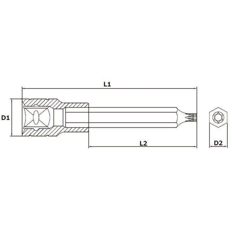 SIGNET 1/2DR ロングヘクスローブビットソケット