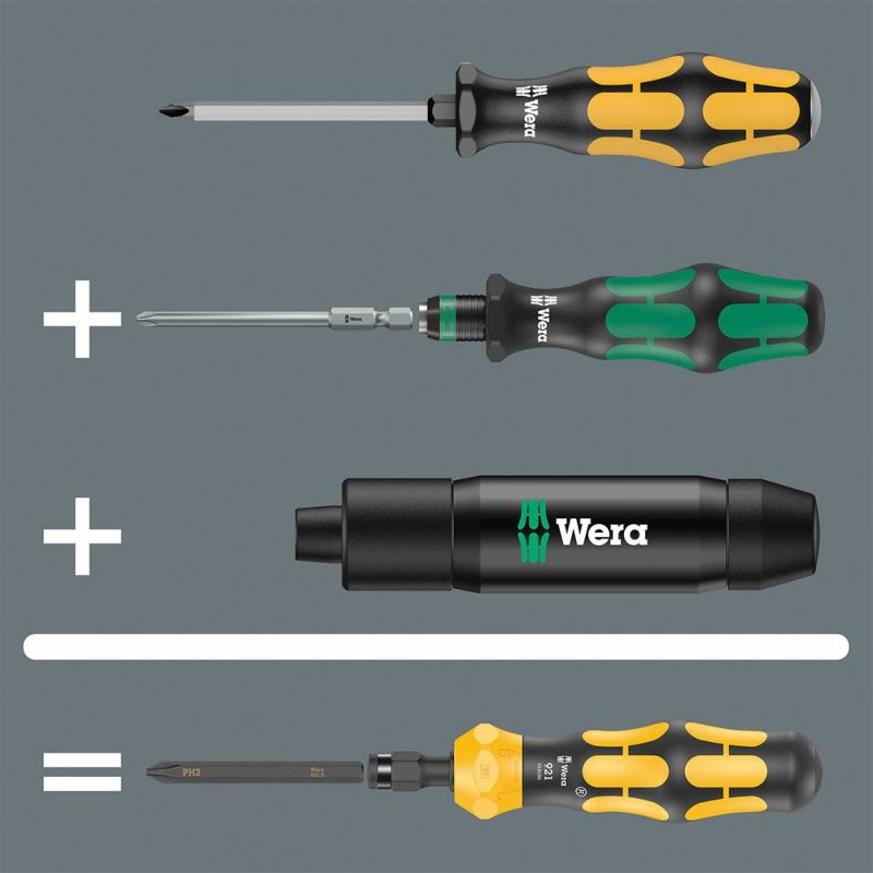 Wera（ヴェラ）クラフトフォームコンパクト 900 貫通ドライバー&ビット&インパクトドライバーセット