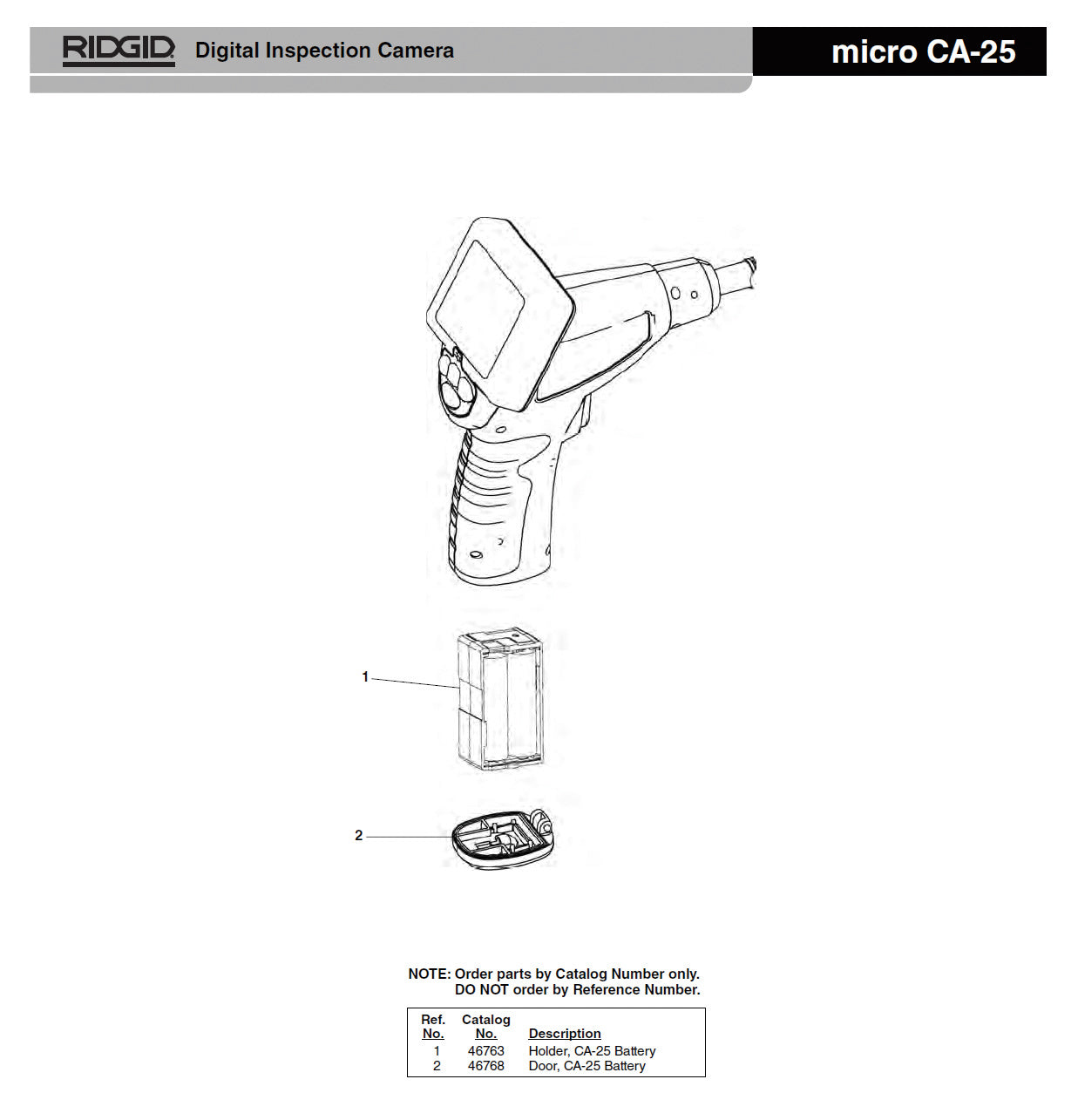 RIDGID（リジッド） バッテリーホルダー F/CA-25 46763
