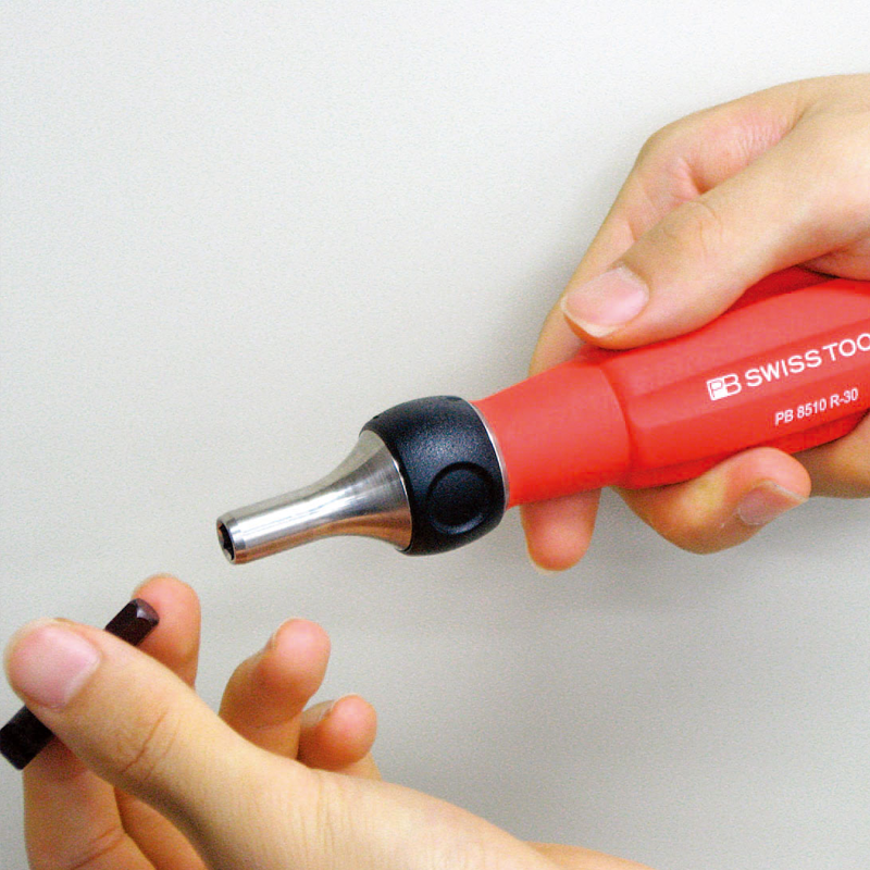 PB SWISS TOOLS（ピービースイスツールズ） ドライバービットセット(ﾗﾁｪｯﾄ式ﾊﾝﾄﾞﾙ付) PB8510.R-30Set