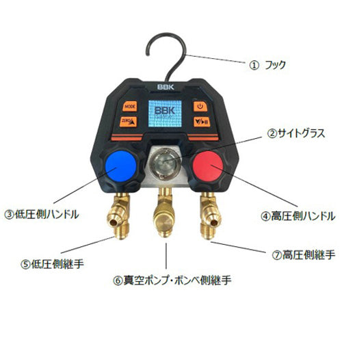 BBKテクノロジーズ [ﾏﾙﾁｶﾞｽ対応] デジタルマニホールド MS-200
