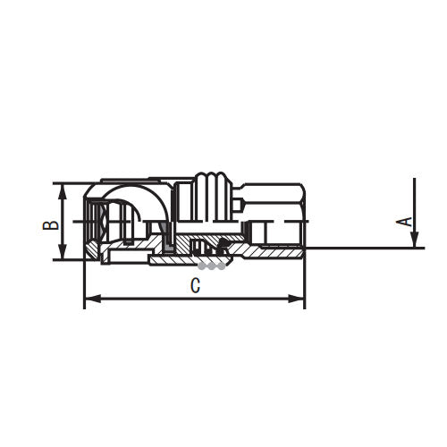 日本アイ・アール Rc 3/8" 雌ねじｴｱｰｶﾌﾟﾗｿｹｯﾄ(ｽｲﾝｸﾞ式) 205-00803