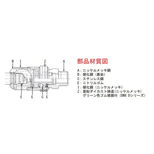 日本アイ・アール 11.0mm ﾎｰｽ用ｴｱｰｶﾌﾟﾗｿｹｯﾄ(ｽｲﾝｸﾞ式) 205-00790