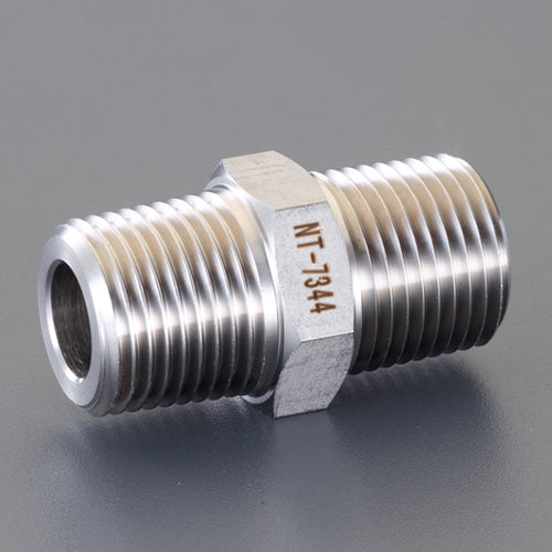 アソー（ASOH） R3/8"xNPT3/8" 変換六角ニップル(ｽﾃﾝﾚｽ製) NT-7333