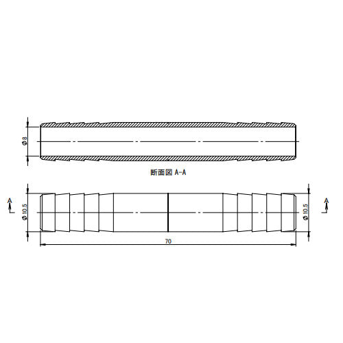 アソー（ASOH） 10.5mm ホースニップル HH-2010R