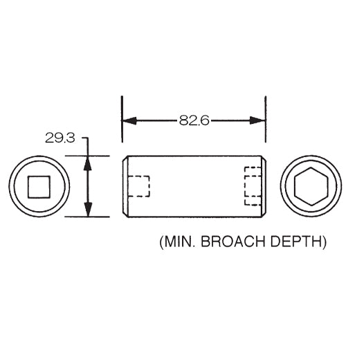 ESCO（エスコ） 1/2"DRx19mm インパクトソケット･ﾃﾞｨｰﾌﾟ EA164XB-19A