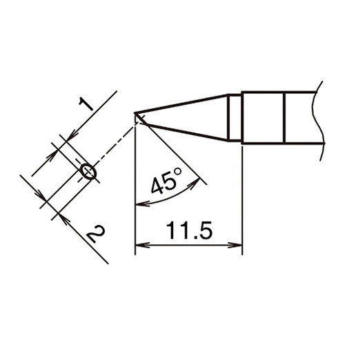 白光（HAKKO） 1.0mm  交換用こて先 T39-BC1020