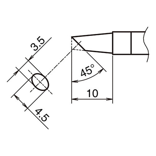 白光（HAKKO） 3.5mm  交換用こて先 T39-BC3545