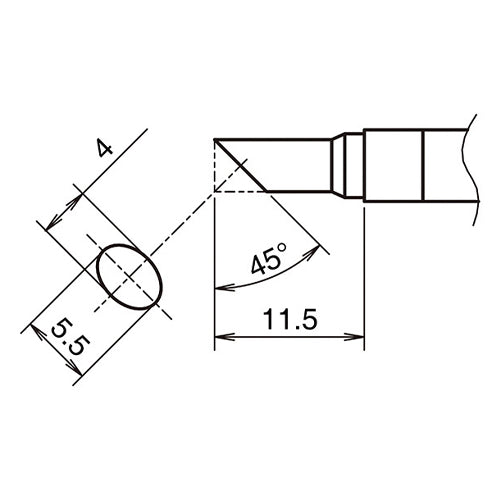白光（HAKKO） 4.0mm  交換用こて先 T39-C4055