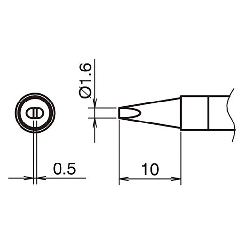 白光（HAKKO） 1.6mm  交換用こて先 T39-D16