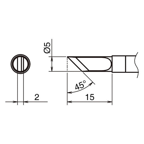 白光（HAKKO） 5.0mm  交換用こて先 T39-K