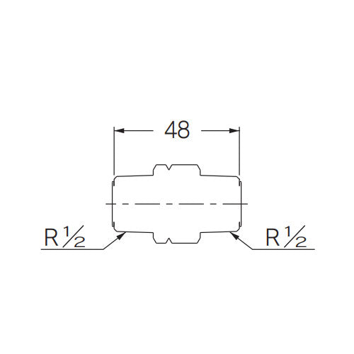 カクダイ R1/2" フリーターンニップル 612-36-1313