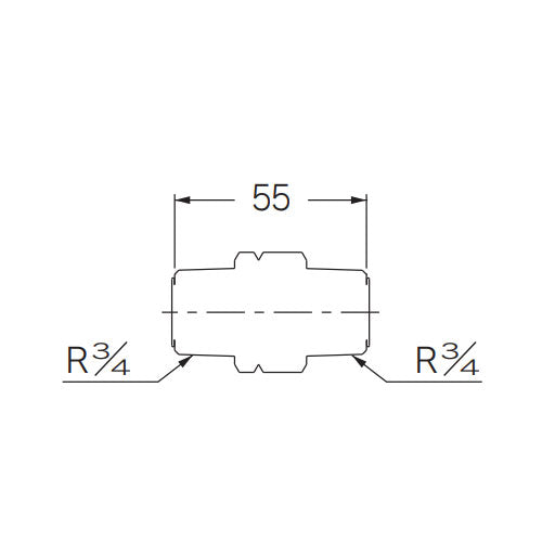 カクダイ R3/4" フリーターンニップル 612-36-2020