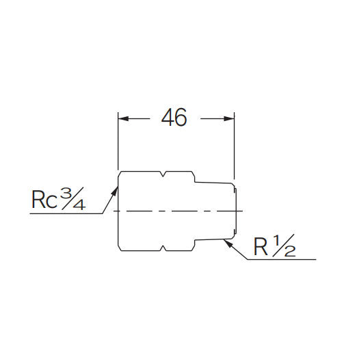 カクダイ Rc3/4"xR1/2" フリーターンアダプター 612-37-1320