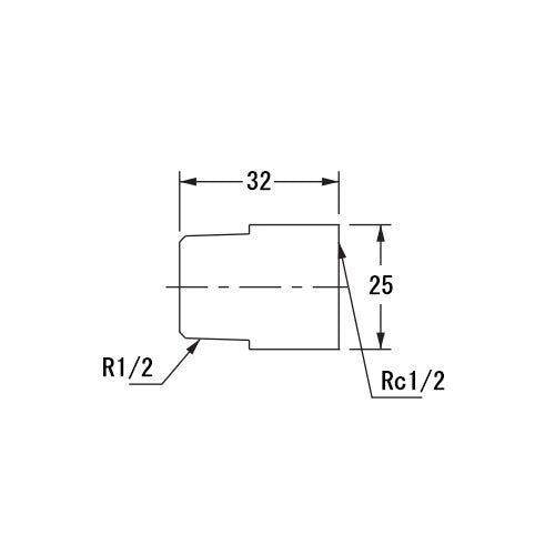 カクダイ Rc1/2"xR1/2" 砲金外内ねじニップル 616-730-1313