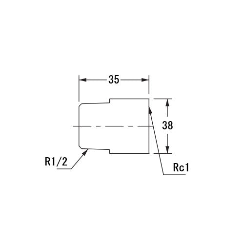 カクダイ Rc  1"xR1/2" 砲金外内ねじニップル 616-730-1325