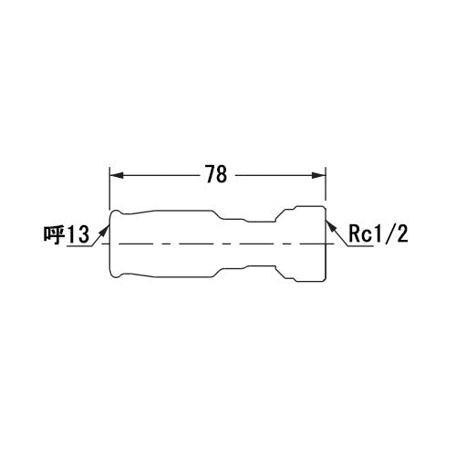 カクダイ #13/Rc1/2" 差込式内ネジアダプター 648-21-1313