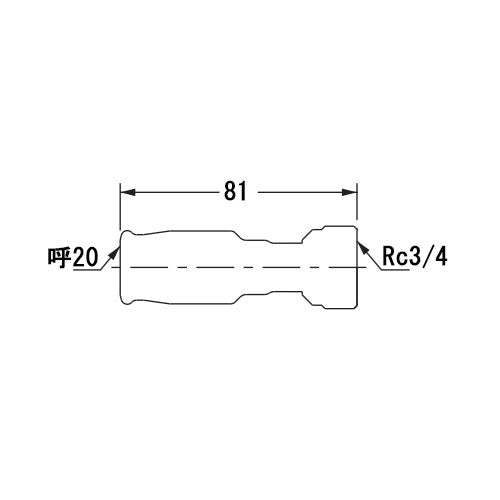 カクダイ #20/Rc3/4" 差込式内ネジアダプター 648-21-2020