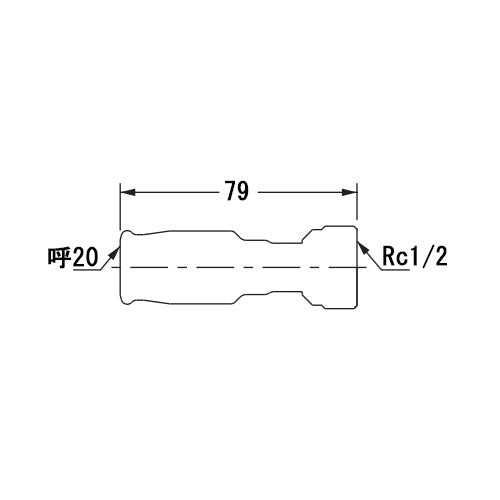 カクダイ #20/Rc1/2" 差込式内ネジアダプター 648-21-2013