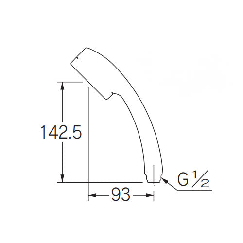 カクダイ G1/2" シャワーヘッド(大型) 357-905-W