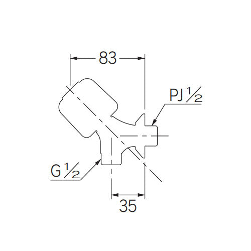カクダイ PJ1/2” 1ハンドルシャワー水栓 720-500-13