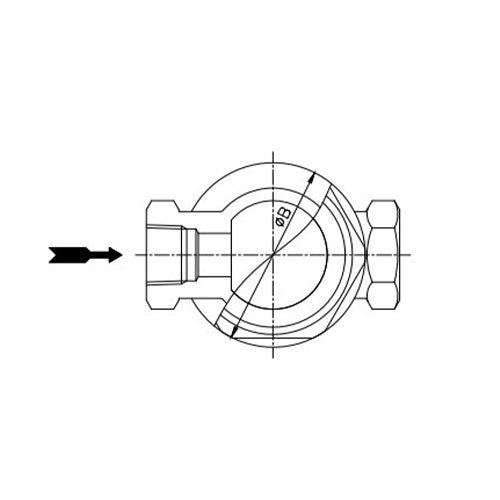ワシノ機器 Rc3/8"[透視式]サイトグラス(ｽﾃﾝﾚｽ製) GE13S