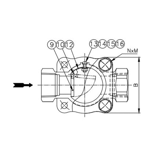 ワシノ機器 Rc1/2"[ﾌﾗｯﾊﾟｰ式]サイトグラス(ｽﾃﾝﾚｽ製) GEF13S