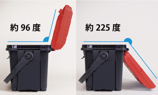 リングスター 463x248x262mm 収納ケース(ﾚｯﾄﾞ/ﾌﾞﾗｯｸ) D-4300