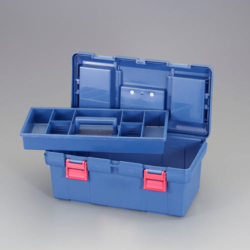 ESCO（エスコ） 450x243x210mm 工具箱(中皿付/青) EA505K-450B