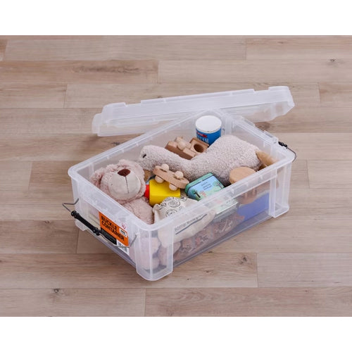 アイリスオーヤマ（IRIS　OHYAMA） 450x295x159mm 収納ｹｰｽ(ﾊﾞｯｸﾙ付/ｸﾘｱ/10個) BL-13R