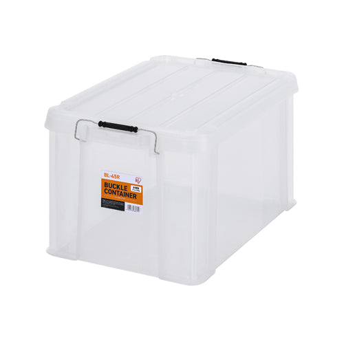 アイリスオーヤマ（IRIS　OHYAMA） 580x385x320mm 収納ｹｰｽ(ﾊﾞｯｸﾙ付/ｸﾘｱｰ/3個) BL-45R