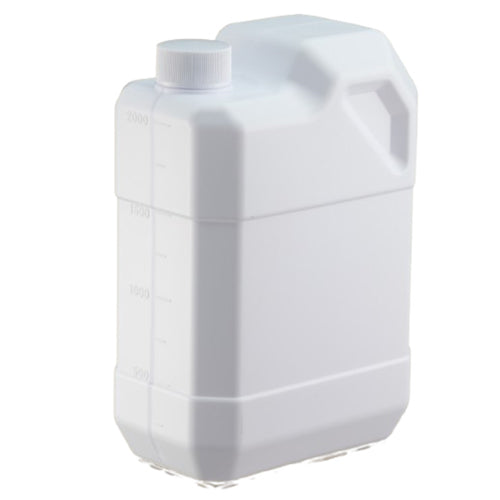 瑞穂化成工業 2L ポリタンク(ﾎﾜｲﾄ/ﾉｽﾞﾙ無/ｽﾘｯﾄ入) 0182SW