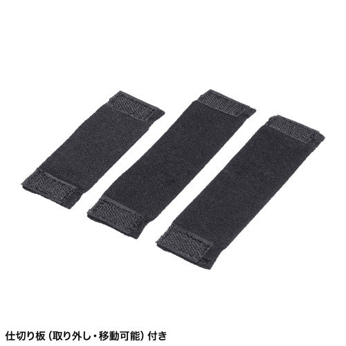サンワサプライ 175x120x55mm  小物ケース(ｾﾐﾊｰﾄﾞ・ﾌﾞﾗｯｸ) IN-HDAD3BK