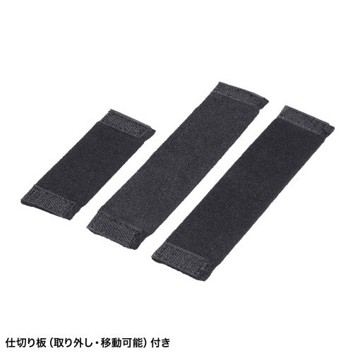 サンワサプライ 205x155x55mm  小物ケース(ｾﾐﾊｰﾄﾞ・ﾌﾞﾗｯｸ) IN-HDAD4BK