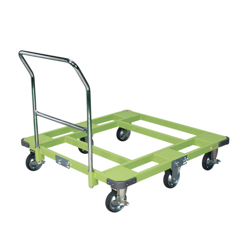 サカエ 1100ﾊﾟﾚｯﾄ用/900kg回転台車(取手/6輪) RSP-4TG