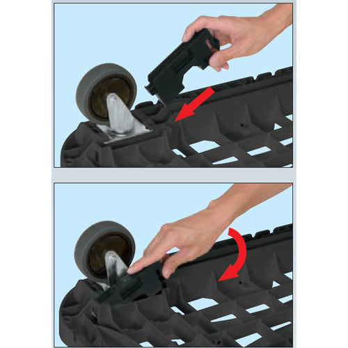 サカエ 490x780mm/200kg運搬車(軽量/静音/ﾌﾞﾚｰｷ付) ※ESCOオリジナルセット品