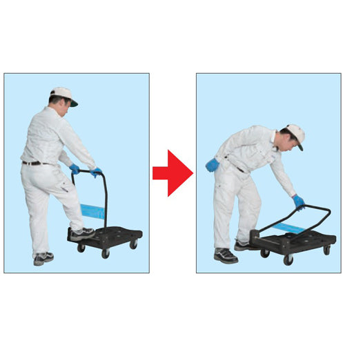 サカエ 490x780mm/200kg 運搬車(軽量/静音) SKC-780BK