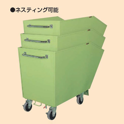 サカエ 600x1000x774mm/180L スクラップ台車 S-2M