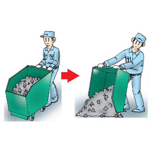 サカエ 700x1200x874mm/300L スクラップ台車 S-2L