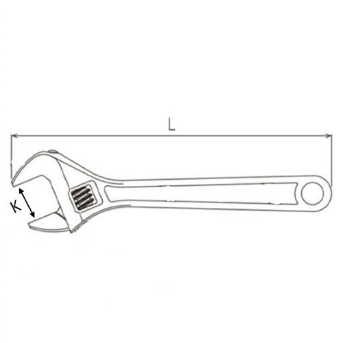 ESCO（エスコ） 600mm/0-60mm モンキーレンチ(ｽﾃﾝﾚｽ製) EA530BS-8