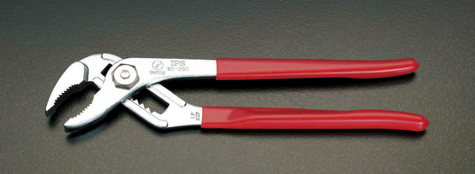 IPS PLIERS(IPS) 46mm/250mm ウォーターポンププライヤー(ばね付) WS-250 IPS PLIERS(IPS) 46mm/250mm ウォーターポンププライヤー(ばね付) WS-250