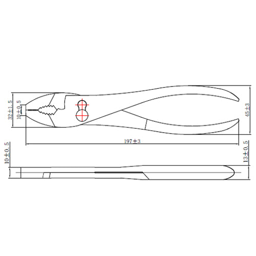 ESCO（エスコ） 10mm/200mm ｺﾝﾋﾞﾈｰｼｮﾝﾌﾟﾗｲﾔｰ(ｽﾃﾝﾚｽ製) EA532AG-200