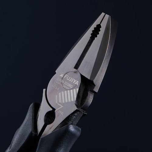 フジ矢（FUJIYA） 200mm 電工ペンチ(ねじ山修正機能付/偏芯型 3020N-200BG