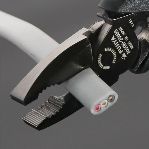 フジ矢（FUJIYA） 200mm 電工ペンチ(圧着付/偏芯型) 3000N-200BG