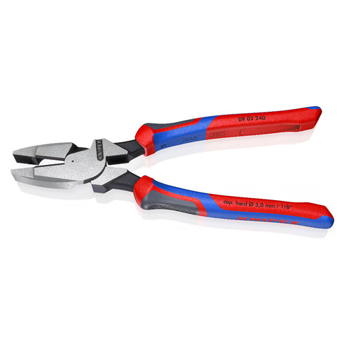 KNIPEX（ｸﾆﾍﾟｯｸｽ） 240mm 電工ペンチ(ｸﾞﾘｯﾌﾟ付/偏芯型) 09 02 240