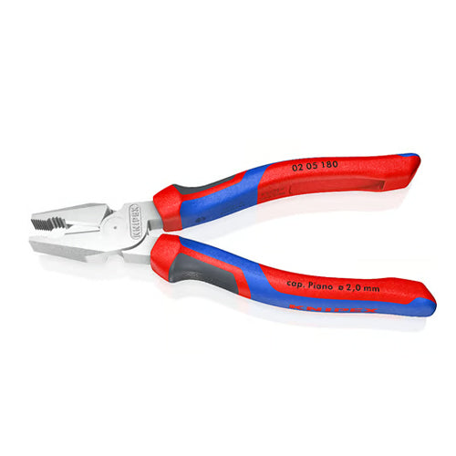 KNIPEX（クニペックス） 180mm 電工ペンチ(ｸﾞﾘｯﾌﾟ付･偏芯型/ﾒｯｷ) 02 05 180