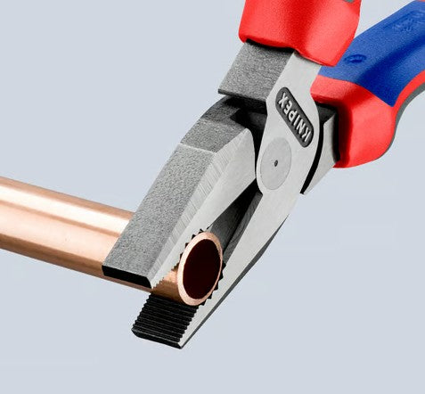 KNIPEX（クニペックス） 200mm 電工ペンチ(ｸﾞﾘｯﾌﾟ付･偏芯型) 02 02 200