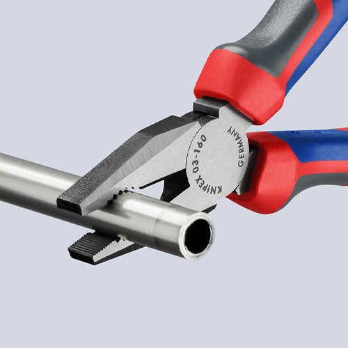 KNIPEX（ｸﾆﾍﾟｯｸｽ） 160mm 電工ペンチ(ｸﾞﾘｯﾌﾟ付) 03 02 160