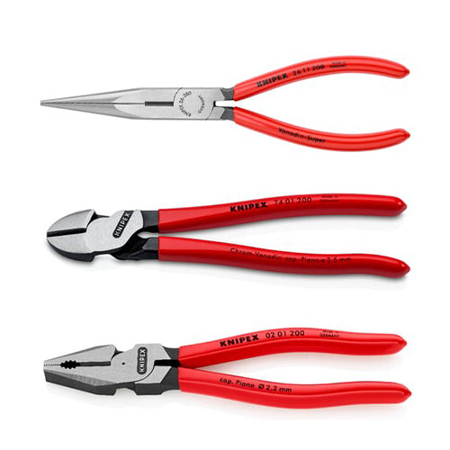 KNIPEX（クニペックス） ３本組 プライヤーセット(ﾂｰﾙﾛｰﾙ付) ※ESCOオリジナルセット品
